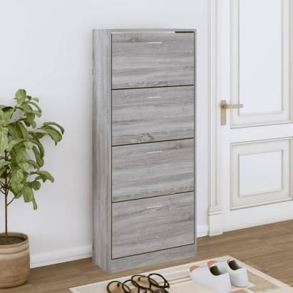 Pantofar, gri sonoma, 63x24x147 cm, lemn prelucrat GartenMobel Dekor