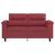 Canapea cu 2 locuri, roșu vin, 120 cm, material textil GartenMobel Dekor