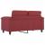 Canapea cu 2 locuri, roșu vin, 120 cm, material textil GartenMobel Dekor