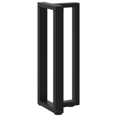Picioare masă consolă în formă de T 2 buc Negru Oțel GartenMobel Dekor