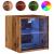 Comode TV perete cu lumini LED 2 buc. lemn vechi 30x28,5x30 cm GartenMobel Dekor