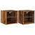 Comode TV perete cu lumini LED 2 buc. lemn vechi 30x28,5x30 cm GartenMobel Dekor