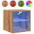 Comodă TV de perete cu lumini LED Stejar artizanal 30x28,5x30cm GartenMobel Dekor