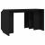 Mese suprapuse, 3 buc., negru, lemn prelucrat GartenMobel Dekor