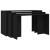 Mese suprapuse, 3 buc., negru, lemn prelucrat GartenMobel Dekor