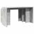 Mese suprapuse, 3 buc., gri beton, lemn prelucrat GartenMobel Dekor