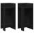 Mese laterale 2 buc cu raft negru 25,5x27x60 cm GartenMobel Dekor