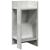 Mese laterale 2 buc cu raft beton gri 25,5x27x60 cm GartenMobel Dekor