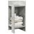 Mese laterale 2 buc cu raft beton gri 25,5x27x60 cm GartenMobel Dekor