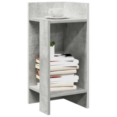 Mese laterale 2 buc cu raft beton gri 25,5x27x60 cm GartenMobel Dekor