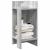 Mese laterale 2 buc cu raft Gri Sonoma 25,5x27x60 cm GartenMobel Dekor