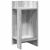 Mese laterale 2 buc cu raft Gri Sonoma 25,5x27x60 cm GartenMobel Dekor