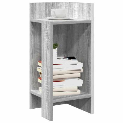 Mese laterale 2 buc cu raft Gri Sonoma 25,5x27x60 cm GartenMobel Dekor