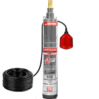 Pompa submersibilă Elefant cu plutitor 3.5QGD1-50.0.37F, 30 L/min , 370 W Innovative ReliableTools