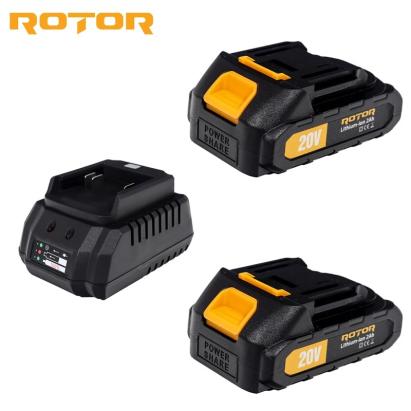 Set incarcator 20V cu acumulator 20V/2Ah RCB-20V ROTOR Innovative ReliableTools