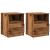 Noptiere, 2 buc., lemn vechi, 40x40x50 cm, lemn prelucrat GartenMobel Dekor