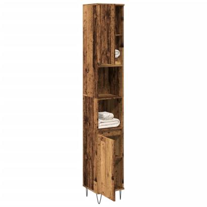 Dulap de baie, lemn vechi, 30x30x190 cm, lemn prelucrat GartenMobel Dekor