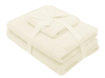 Set prosoape 3 piese 500 gsm (fata, maini, corp) Ivory, SomnART Relax KipRoom