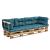 Set perne decorative mobilier paleti Gardenia 8 perne turcoaz [en.casa] HausGarden Leisure