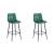 Set 2 scaune de bucatarie/bar, Artool, Arceto, catifea, otel, verde si negru, 43.5x32.5x104 cm GartenVIP DiyLine