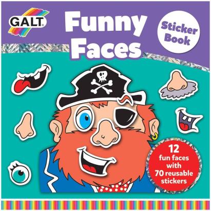 Carte cu abtibilduri Funny Faces PlayLearn Toys