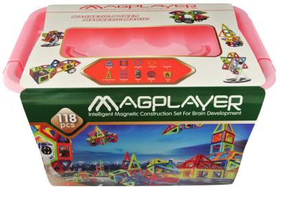 Joc de constructie magnetic - 118 piese PlayLearn Toys