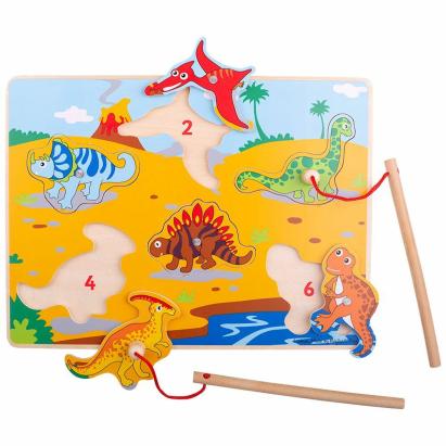 Joc magnetic - Dinozaurii fiorosi PlayLearn Toys