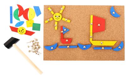 Set de creatie - Forme din lemn PlayLearn Toys