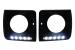 Carcasa Faruri cu Lumini de zi dedicate LED DRL Chrome Mercedes G-class W463 (1989-2012) G65 Design Negru cu Faruri Crom Bi-Xenon Performance AutoTuning