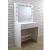 Masa de toaleta, oglinda iluminata cu 12 led-uri alb cald, 80x40x140 cm, mdf, alb MultiMark GlobalProd