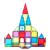 Set de constructie magnetic 3D - 46 piese PlayLearn Toys