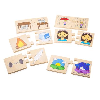 Puzzle din lemn - Notiuni opuse PlayLearn Toys