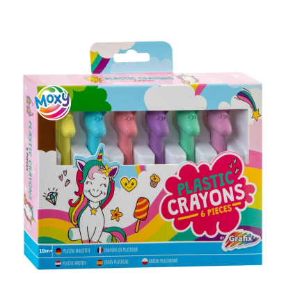 Set 6 creioane de plastic  - Unicorni PlayLearn Toys