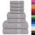 Set prosoape 8 piese gri 360 g/m² 100% bumbac GartenMobel Dekor