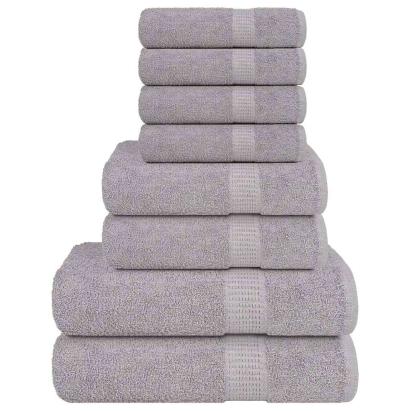 Set prosoape 8 piese gri 360 g/m² 100% bumbac GartenMobel Dekor