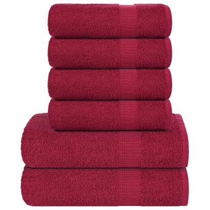 Set prosoape 6 piese Bordeaux 360 g/m² 100% bumbac GartenMobel Dekor