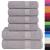 Set prosoape 6 piese gri 360 g/m² 100% bumbac GartenMobel Dekor