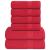 Set prosoape 6 piese rosu 360 g/m² 100% bumbac GartenMobel Dekor