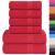 Set prosoape 6 piese rosu 360 g/m² 100% bumbac GartenMobel Dekor