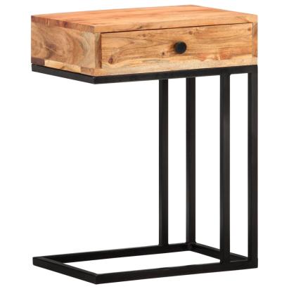 Masă laterală formă U, 45 x 30 x 61 cm, lemn masiv de acacia GartenMobel Dekor