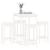 Set mobilier de bar, 5 piese, alb, lemn masiv de pin GartenMobel Dekor
