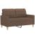 Set de canapele cu perne, 2 piese, maro, textil GartenMobel Dekor