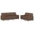 Set de canapele cu perne, 2 piese, maro, textil GartenMobel Dekor