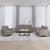 Set de canapele cu perne, 3 piese, gri taupe, textil GartenMobel Dekor