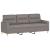 Set de canapele cu perne, 3 piese, gri taupe, textil GartenMobel Dekor