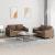 Set de canapele cu perne, 2 piese, maro, textil GartenMobel Dekor