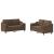 Set de canapele cu perne, 2 piese, maro, textil GartenMobel Dekor