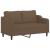 Set de canapele cu perne, 2 piese, maro, textil GartenMobel Dekor