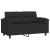 Set de canapele cu perne, 2 piese, negru, microfibră GartenMobel Dekor