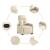 Fotoliu electric rabatabil cu ridicare, crem, textil GartenMobel Dekor